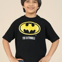 Kidsville Batman Printed Oversized T-Shirt for Boys-image-66