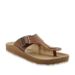 Aerowalk Men's Tan T-Strap Sandals-picture-16