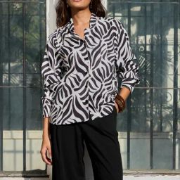 Color Capital White Relaxed Fit Printed Shirt-image-37