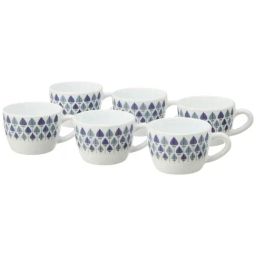 Larah by Borosil Multicolor Ceramic Opalware Tea Cup - Set of 6 140ml-image-59