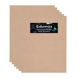 EDUWAY 25x25 cm MDF Board Wood Sheet Natural Wood Tone with 4 mm Thickness for Mandala Art, Lippan Art, Resin Art, Craft Projects (Pack of 6)-picture-26