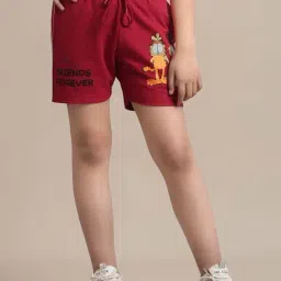 Kidsville Red Cotton Printed Shorts-image-52
