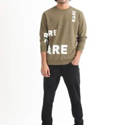 Rare Rabbit Olive Regular Fit Print Sweatshirt image 5