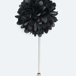 Van Heusen Black Solid Lapel Pin-21
