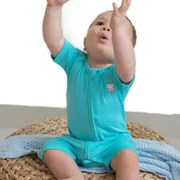 THE PLUSH CLUB Infants Half Sleeves Romper-image-11
