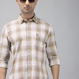 U.S. Polo Assn. Denim Co. Pure Cotton Slim Fit Tartan Checked Casual Shirt-picture-36
