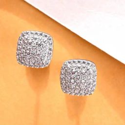 Clara 925 Silver Platinum Plated Swiss Zirconia Queen of Diamonds Stud Earrings Gift for Women-image-61