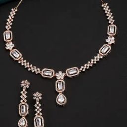 Panash Gold Plated AD Stone Studded Jewellery Set-7