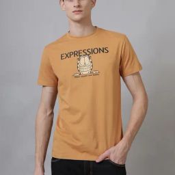 Free Authority Brown Garfield Printed Regular Fit T-Shirt-image-51