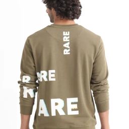 Rare Rabbit Olive Regular Fit Print Sweatshirt image 2