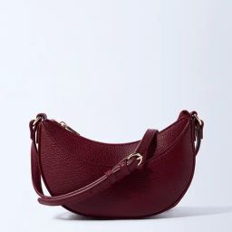 Westside Burgundy Textured Saddle Bag-image-93