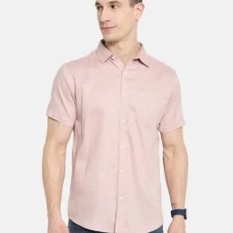 Mettle Pink Cotton Regular Fit Shirt-picture-6