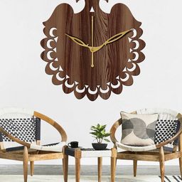 Freny Exim Brown Analogue Wood Wall Clock-image-96