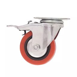 Fulcrum 4 mm bearing Swivel Castor Wheel, Capacity Per Set Upto 1000 Kg (1 Ton), Red, FCW-42R-2B (Pack of 2)-image-77