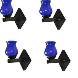 1ST TIME Blue Solid Glass Traditional Cylinder Wall Lamps Wall Lamps-picture-7