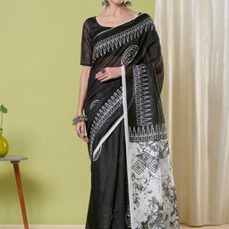 HERE&NOW Silk Cotton Chanderi Saree-picture-18