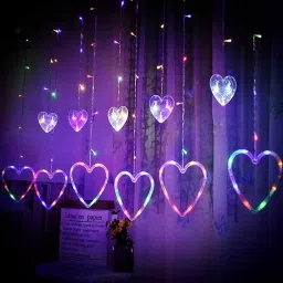 X4Decor Heart Curtain 6+6 Pixel Led Light Multicolor-image-54