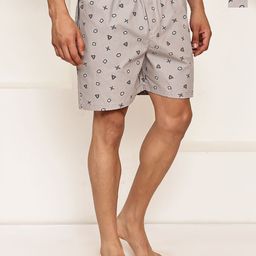 The Roadster Lifestyle Co Pack Of 2 Printed Pure Cotton Boxers-RDBX_155Grey_Pack-2-image-66