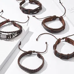 The Roadster Lifestyle Co Set Of 6 Braided Wrap Around Bracelet-picture-52