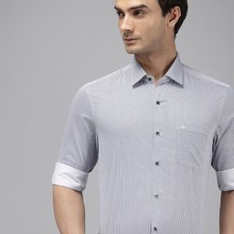 Arrow Manhattan Slim Fit Geometric Printed Cutaway Collar Pure Cotton Formal Shirt-image-84