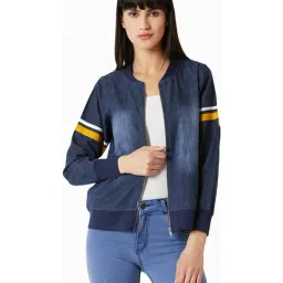 Miss Chase Navy Textured Jacket-image-30