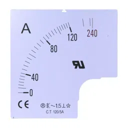 RS PRO 250 A Meter Scale For Use With 96x96 Analogue Panel Ammeter, 9010494-picture-28