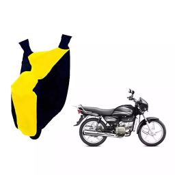 Auto Pearl Waterproof Two Wheeler Cover For Hero Splendor Pro (Yellow & Blue)-image-9