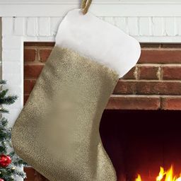 Home Heart Santa Stocking White Velvet Christmas Decor-image-86