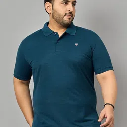 Zigo Men Plus Size Solid Polo Collar Slim Fit T-shirt-picture-20