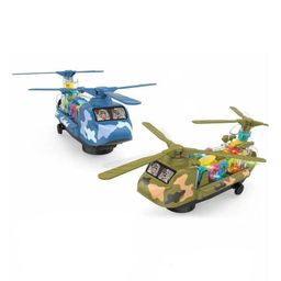 AKN TOYS Battery Operated Transparent Gear Transporter Helicopter - (Color May Vary)-11