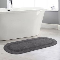 Saral Home Cotton Multi use Bath Mat - Light Grey-image-8