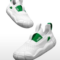 aretto Mesh Detailed  Slip On Shoes - White-image-91