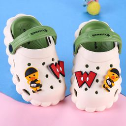 Cute Walk by Babyhug Clogs with Backstrap with Duck Applique - Green-picture-16
