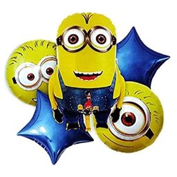 Special You Birthday Decoration Item for Minion Theme Foil Balloon With Minion Face Foil Balloon and Blue Star Foil Balloons for Girls Boys and Kids Party Decor Item Pack of 5-image-53