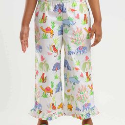 Somersault Animals Printed Paperbag Pant - Multi Colour-image-74