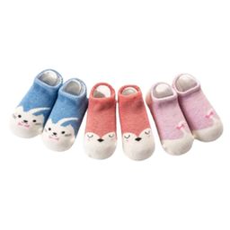 MOMISY Cotton Pack Of 3 Animals Designed Tube Socks - Multi Colour-image-87