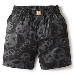 Noddy Abstract Printed Shorts - Black-picture-25