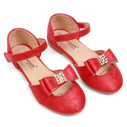 Cute Walk by Babyhug Velcro Closure Floral Designed Ballerina - Red-picture-36