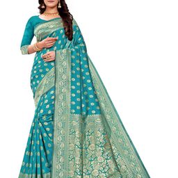 KALINI Woven Design Silk Blend Designer Kanjeevaram Saree-image-65