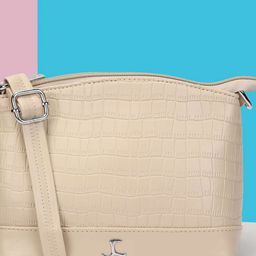 Mochi Women Textured Structured Zip Detail Sling Bag-4