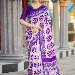 Saree mall Ethnic Motifs Printed Bhagalpuri Sarees-image-95