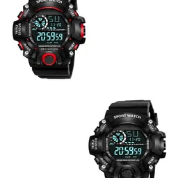Hala Men Pack of 2 Solid Round Tang Regular Digital Watches-58
