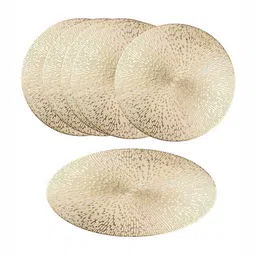 TIED RIBBONS 6Pcs Textured Round Shape Table Placemats-image-9