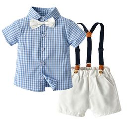 LULU & SKY Boys Checked Shirt with Shorts-image-35