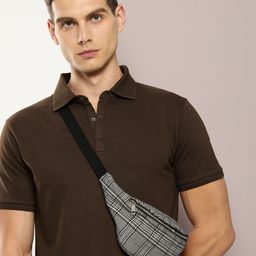DILLINGER Men Polo Collar Honeycomb Structure T-shirt-image-87