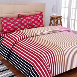 SEJ by Nisha Gupta Red Bed Sheet Sets-image-16