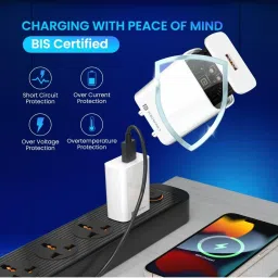 Portronics One Pro 18w 3A Mach USB Fast Charging Adaptor with 1M Type C Charging Cable (White) image 5