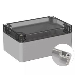 RS PRO Grey Polycarbonate General Purpose Enclosure, IP66, IK07, Clear Lid, 80 x 120 x 55 mm Model No 2010135-14