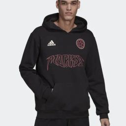 Adidas Black Regular Fit Printed Hooded Sweatshirt-image-82