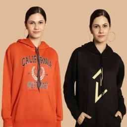 Vimal Jonney Rust & Black Printed Sweatshirt - Pack Of 2-16